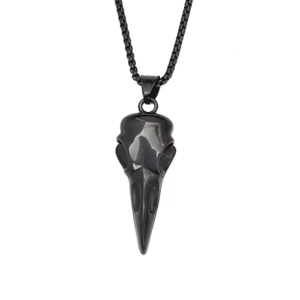 Pendentif Crâne du Corbeau — Noir