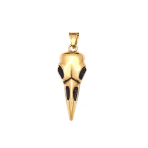 Pendentif Crâne du Corbeau — Or
