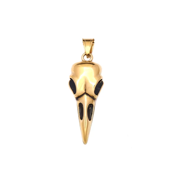 Pendentif Crâne du Corbeau — Or
