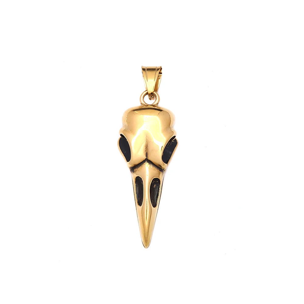 Pendentif Crâne du Corbeau — Or