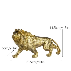 Lion Souverain — Sculpture Dorée