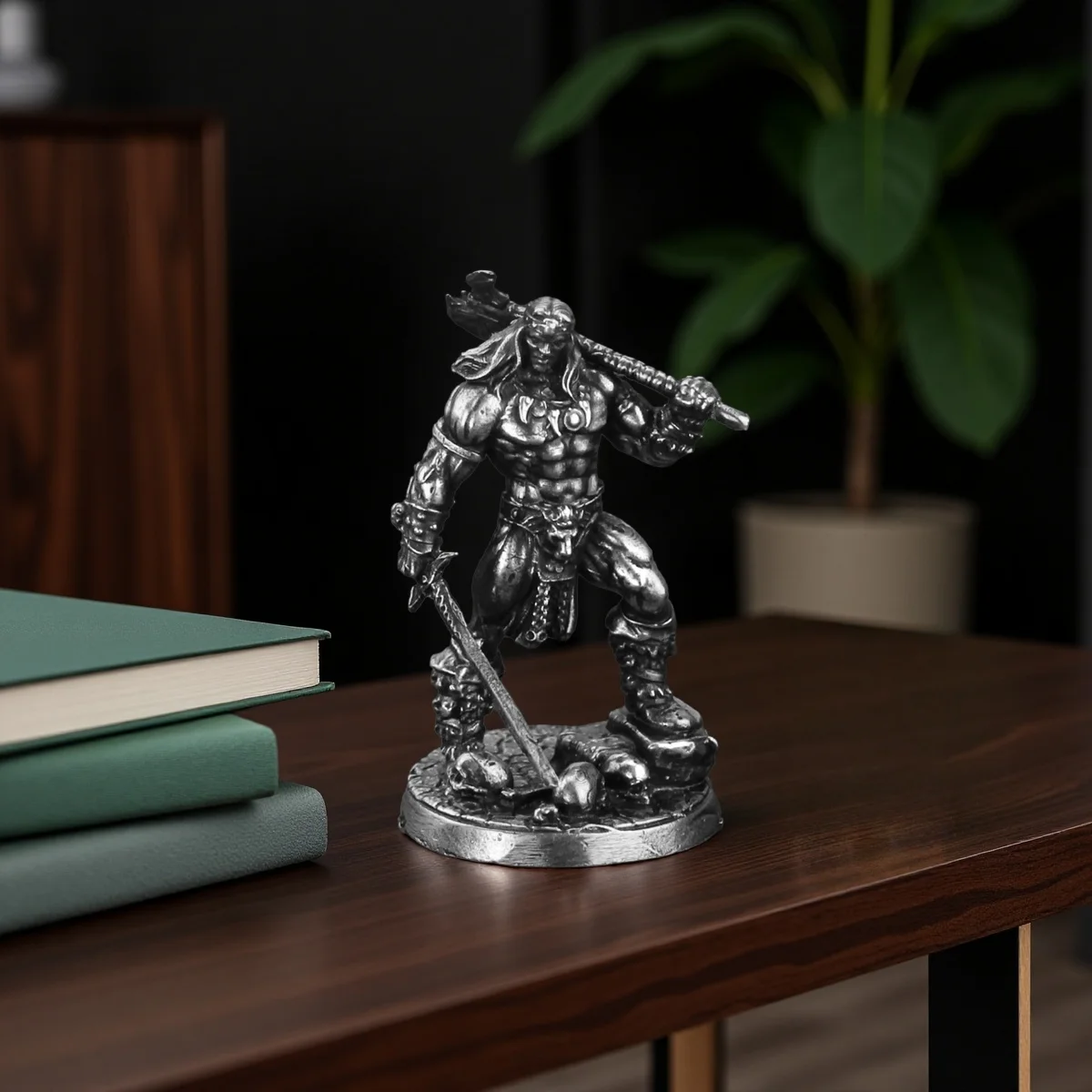 Statuette Chevalier à la Lance - Argent Vieilli – Image 3