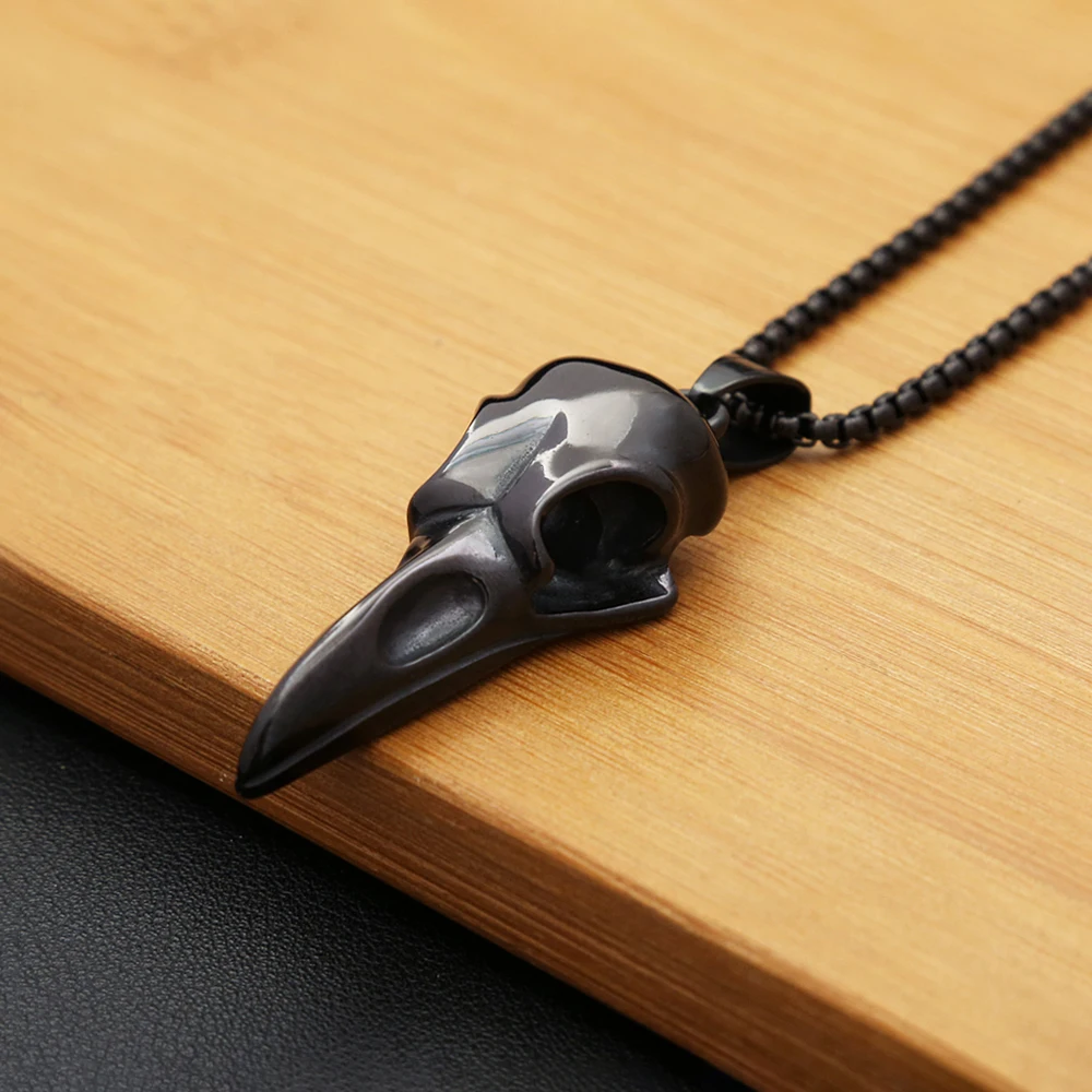 Pendentif Crâne du Corbeau — Noir – Image 2