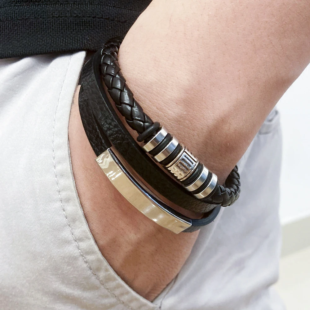 Bracelet Trait d’Acier — Noir – Image 2