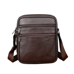 Besace Compacte Cuir Brun